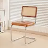 Silla de ratán silla nórdica de madera maciza para el hogar silla de comedor de diseño silla de segunda mano silla网红 cafetería hotel ocio silla ins