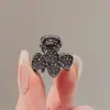 Presilha de Garra Mini Brilhante com Garra de Diamante Estilo Coreano, Piranha Pequena Delicada com Strass para Mechas, Presilha Lateral de Princesa para Mulheres com Pérolas