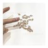 Acessórios para joias DIY de qualidade de exportação, conexões de cobre banhadas a ouro KC, cor de flor de 8 mm, pingente com duas argolas, material