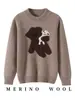 Suéter Unisex de Lana 100% Pura para Niños de Otoño e Invierno, de Doble Capa Engrosada, Cuello Semialto, Suéter de Capa Base para Bebés