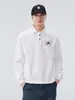 Ropa para Hombre Fengshe / Sudadera de Manga Larga para Hombre de Otoño 300g con Cuello de Solapa Estampado, Estilo Americano, Marca de Moda, Peso Pesado, Corte Holgado