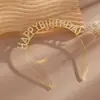 Diademas Estilo Europeo y Americano para Fiestas de Cumpleaños, Diademas de Feliz Cumpleaños, Accesorios para el Cabello de Letras de Lujo de Alta Gama