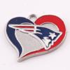 NFL Europeia e Americana Popular Misto DIY Pingente em Forma de Coração Coração de Pêssego Gota de Óleo Acessórios de Futebol Americano Brincos Pingente