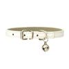 Accesorios para Mascotas Transfronterizos Campana y Carrillón de Viento Collar Estilo Ins Correa Banda de Cuero para el Cuello Gatito Collar para Perro Venta al por Mayor