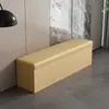 Banqueta de sofá con armario de almacenamiento, mueble largo tapizado para sentarse, caja de almacenamiento para sentarse, taburete para cambiarse los zapatos, zapatero, silla de madera maciza