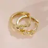 Nuevos aretes de aro de moda para mujer, ear cuffs únicos, aretes simples y elegantes en forma de diamante, lujo ligero y exquisitos accesorios para orejas