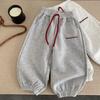 Pantalones Largos para Niños 2026 Bugatang Otoño Nuevo Bordado de Letras Pantalones de Chándal para Niños y Niñas, Pantalones Jogger de Color Sólido para Bebés