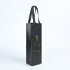 Bolsa Roja para Vino Tinto Transfronteriza Bolsita de Regalo Tridimensional Película Láser Bolsa No Tejida Hecha a Medida Ecológica Bolsa de Compras para Ropa