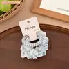 Scrunchie pequeno de alta qualidade estilo coreano, simples e fresco, para rabo de cavalo, elástico de cabelo tipo fio de telefone, elástico