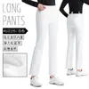 Pgm Roupa de Golfe Feminina Calça Reta de Cintura Alta Absorvente de Suor Aquecimento Térmico Elástica Modeladora Esportiva