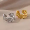 Novo Anel Hidráulico de Aço Inoxidável Estrela Dupla Dourado 18K da Amazon para Homens e Mulheres com Abertura Ajustável