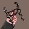 Presilha de Garra Curva em Forma de S Cor Chocolate para Mulheres, Tamanho Grande, High-End, Elegante, Versátil, Acessório de Cabelo Tipo Shark Clip para a Parte de Trás da Cabeça