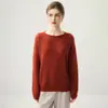 Veludo~Minimalista Herbalife 75% Caxemira + 25% Seda de Amora Tricô Feminino Solto Suave Camada Base Suéter
