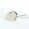 Collar con Colgante de Corazón Geométrico para Sobre de Venta Caliente Transfronteriza Joyería Conmemorativa Personalizada DIY para Parejas Joyería de Lujo Ligero de Nicho