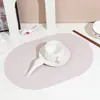 Em Estoque Atacado Estilo INS PVC Isolamento Térmico Impermeável Resistente a Manchas Resistente ao Calor Jogo Americano Jantar Ocidental Toalha de Mesa Semi-Silicone Jogo Americano com Toque de Luxo