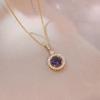 Collar para Mujer, Colgante Creativo de Flor de Zirconia en Forma de Corazón, Diseño Nicho, Cadena Versátil para Clavícula, Joyería de Moda para Mujer
