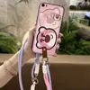 Adecuado para Funda de Teléfono Móvil Xiaomi, Sencillo y Creativo, Cordón Colgante para el Cuello de Silicona de Cobertura Total, Textura Refrescante de Moda, Versión Q Diagonal