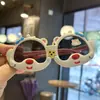 Gafas de sol polarizadas para niños de silicona lindas Gafas de sol con protección solar dulce Oso de peluche lindo Gafas de sol con foto Parasol de dibujos animados Juega genial