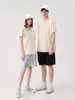 Camiseta de Manga Corta con Cuello Redondo de Algodón Puro de Peso Pesado 230g Marca de Moda Manga Larga Básica Holgada Color Sólido Unisex Capa Base