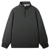 Novo modelo 2026 420g com forro de fleece gola alta meio zíper sweatshirt versátil business casual, unissex