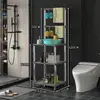 Estante para Lavabo Estante para Toallas de Baño Plástico Tallado Estilo Europeo Antiguo Estante de Pie para Lavabo con Espejo Venta al por Mayor