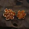 Cobre Fundido Tridimensional Grande e Pequeno Flor de Peônia Rosa Pingente Grampo de Cabelo Acessório de Cabelo Hanfu Materiais Acessórios para Joias DIY Estilo Antigo