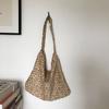 Bolsa Floral Coreana Kong Xiaozhen Blanca Baihe Mismo Estilo Bolsa de Lona para Picnic Camping Bolsa de Tela Bolsa de Red Roja Bolsa Roja Bolso de Mujer