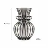 Vaso de Vidro Cabaça Listrado Retrô Decoração Simples para Casa Arranjador de Flores Secas Flores Hidropônicas