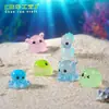 Micro-Paisaje Creativo Rana Nocturna Pulpo Animal Pecera Paisajismo Decoración DIY Accesorios Colgantes Mini Adornos Pequeños