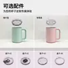 Caneca de aço inoxidável 304 transfronteiriça 12oz cor macaron alça de plástico copo alça portátil caneca térmica para café