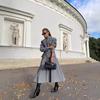 Aliexpress Primavera Nuevo Traje de Chaqueta y Falda de Manga Larga de Solapa Simple Ajustado Conjunto de Lana para Mujer Africana