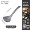 Colher grande estilo japonês doméstica simples cerâmica colher grande cabo longo colher de sopa colher colher de mingau hotel louça