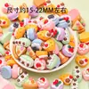 Biscoitos Torrada Hambúrguer Fofo Chaveiro de Cola de Creme DIY Ímã de Geladeira Fivela de Sapato Acessórios de Cabelo Acessórios de Resina