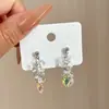 2026 Nuevos Pendientes Redondos de Cristal con Gradiente de Color Austriaco de Lujo y Elaboración Pesada para Mujer, Accesorios para Orejas de Circonita Súper Brillantes