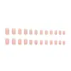 Uñas Cuadradas Europeas Portátiles Rosa Claro Gradiente Dulce y Suave Uñas Postizas Estilo Ins Europeo y Americano Producto Terminado Venta al por Mayor