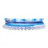 Venta Caliente Europea y Americana Regalo de Graduación para Adolescente Pulsera Tejida a Mano con Hilo de Cera y Cuentas de Cristal Set de 3 Piezas