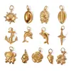 Accesorios de Colgante de Delfín Solar de Acero Inoxidable Transfronterizos Europeos y Americanos Moda Versátil Trébol de Cuatro Hojas Diseño de Elefante Accesorios de Joyería