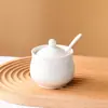 Pote de Tempero de Cerâmica Japonês Simples Caixa Garrafa Pote de Tempero Caixa Garrafa Pote de Sal Pote de Óleo Pote de Pimenta Pote de Vinagre Pote de Tempero