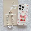 Adequado para Huawei Mate80ProMax, Capa criativa para celular Nova15, Pulseira Honor 500, Laço de morango P80