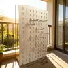 Soporte de Exhibición con Pegatinas de Madera, Exhibidor de Tarjetas Portátil, Almacenamiento Multifuncional de Madera para Joyería (Pendientes y Clavos), Diseño Creativo