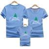 Árbol de Navidad feliz año nuevo suministro directo transfronterizo de ropa infantil de algodón de manga corta con cuello redondo camiseta infantil al por mayor