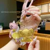 Pingentes de Celular Dourados, Pingentes de Bolsa, Cinnamoroll, Shin-Chan, Chaveiros de Desenho Usagi em Ouro Puro, Pequenos Pingentes Atacado