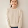 Suéter Base de Punto Holgado de Cachemir Raglán para Mujer con Cuello Redondo Otoño/Invierno 2026