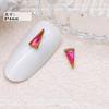 Joias de diamante para unhas em formato de triângulo pontudo longo cor mágica degradê diamante pontudo de formato especial decorações de unhas DIY para fototerapia
