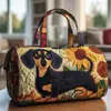 Nueva Marca Independiente Perro Serie 4 Bolsa de Viaje Acolchada de Algodón Bolso de Mano con Estampado de Moda para Mujer Bolsa de Yoga