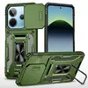 Capa de Celular Xiaomi Aplicável Transfronteiriça Poco X7 5g Janela Deslizante Suporte Multifuncional Horizontal e Vertical Capa de Celular Anti-Queda Militar