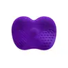 Cepillo de Limpieza Popular Transfronterizo de Silicona para Manzana con Ventosa Herramienta de Brocha de Maquillaje Almohadilla de Limpieza Portátil en Stock Almohadilla de Limpieza para Manzana