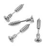 Pendientes de tuerca de tendencia europea y americana de 24 mm de acero inoxidable dorado, pendientes piercing personalizados transfronterizos para niños y niñas