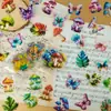 50 Pegatinas para Mascotas Creativas Champiñones Hojas Diario Transparente Paquete de Pegatinas para Diario de Plantas Decoración de Material Caliente