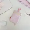 63252 Porta-moedas de Textura Macia e Suave, Pequena Bolsa de Tecido Fresca Listrada, Pingente de Chaveiro, Bolsa Pequena Portátil para Armazenamento de Fones de Ouvido